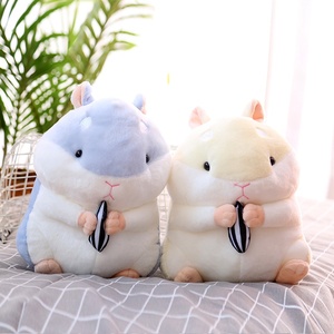 Muñeca de hámster <span class=keywords><strong>gordo</strong></span> súper adorable, mascota de ratón bonita, juguete de peluche de algodón PP, semillas de melón bordadas, regalo, función de edredón - Product Image 3