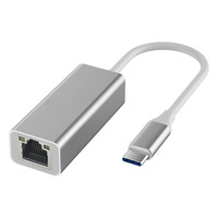Tipo-C a RJ45 Gigabit Ethernet Tipo-C A Adaptador Ethernet USB Tipo-C Adaptador de red LAN Tarjeta de red USB para PC Laptop Tablet