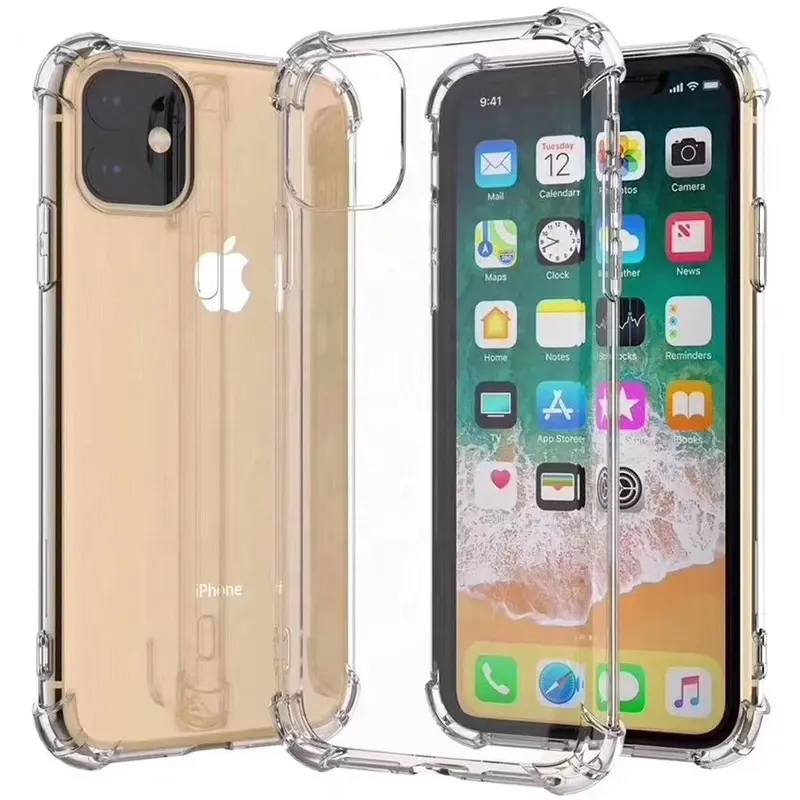 For Iphone 14 Case, Transparent 1.5mm Crystal Clear TPU Phone Case Back Cover For iPhone 11 12 13 14 Pro Max