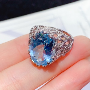 Anello da Donna in Argento 925 con Gemma di <span class=keywords><strong>Tanzanite</strong></span> Naturale, Gioiello Trendy per Uso Quotidiano e Fidanzamento - Product Image 6