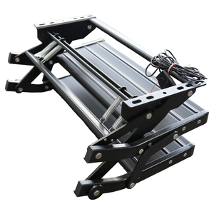 Marches de camping-car pliables manuelles noires ou argentées personnalisables avec bande lumineuse LED 12V Marches rétractables en alliage d'aluminium 1 étape - Product Image 5
