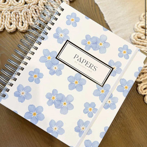Feuille d'autocollant <span class=keywords><strong>super</strong></span> adhésive impression personnalisée bon marché personnalisé carnet de notes à spirale Journal planificateur budgétaire - Product Image 3