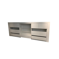 Meuble de rangement mural minimaliste blanc, modulaire, pour salon, vitrine