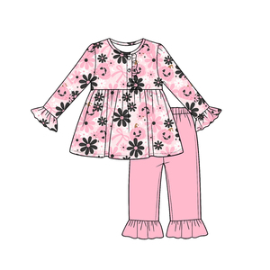 Custom Halloween Pumpkin Flower Girls Clothing Sets <b>Kids</b> Ruffles Dress Bows Baby <b>Bubble</b> Rompers Sister Matches <b>Kids</b> Clothing - Product Image 2