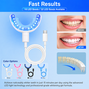 MDY YX010 <span class=keywords><strong>Tracteur</strong></span> dentaire filaire en forme de U en TPE et ABS pour le blanchiment des dents avec instrument remplaçable - Product Image 2