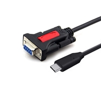 Cable Convertidor Serial Tipo-C a DB9 de Alta Calidad con Blindaje Trenzado y Revestimiento de PVC para Señal RS232 y Uso Informático