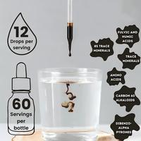 Gouttes liquides Shilajit de l'Himalaya pur Fabrication de gouttes minérales de trace d'acide fulvique biodisponible pour adultes pas pour les femmes enceintes