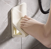 Repose-pieds de salle de bain Pédale de douche Pédale murale antidérapante pour toilette Zone de douche