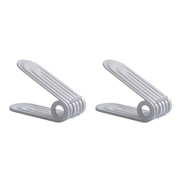 Réglable Double Couche Pile Porte-Chaussures Économiseur D'espace Fentes À Chaussures Organisateur Étagère À Chaussures Organisateur pour Placard Organisation