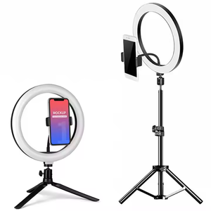 Anneau lumineux LED de 10 pouces pour selfie, lampe d'appoint photographique, support de téléphone trépied pour YouTube, TikTok, vidéo en direct - Product Image 2