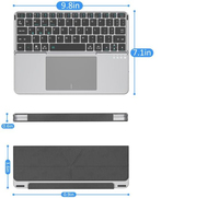 Teclado Plegable Ultrafino en Existencia, Teclado Inalámbrico Plegable con Panel Táctil 2025 para iPad 9