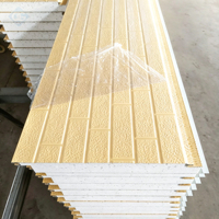 Paneles de Espuma para Paredes Exteriores Prefabricados Ligeros, Paneles Sándwich de Espuma Rígida EPS, Efecto de Alto Brillo para Exteriores de Edificios Modernos