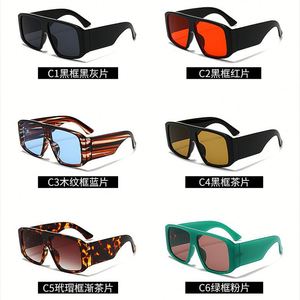 Lunettes de soleil surdimensionnées rétro léopard personnalisées avec logo 2025, UV400, grande monture, style punk carré, pour hommes et femmes - Product Image 5