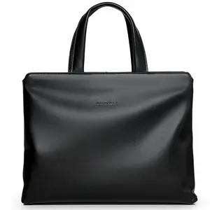 Hot sale wholesale and customize soft PU leather briefcase for men