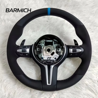 Volant de direction Barmich personnalisé M/Sport avec bande bleue en cuir, 4 branches, 50 mm, pour la série F (F10 F15 etc.)
