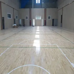 Removable Assembly Hardwood Sports Floor Solid Wood Assembly Four-layer Structure Is Easy To Disassemble And High Efficiency