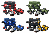 Perceuse-visseuse électrique sans fil 21 V de haute qualité avec batterie au lithium rechargeable, outil de découpe et de perçage, ensemble d'outils électriques