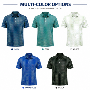 Custom <b>Golf</b> Polo Shirt Men Tropical Print Performance <b>Golf</b> Shirts All Over Print Quick Dry Breathable <b>Stretch</b> OEM ODM Private - Product Image 2