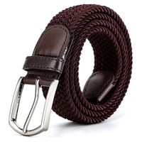 Cinturón Elástico Trenzado de Tela Tejida Multicolor para Hombres, Niños, Jeans, Pantalones, Unisex