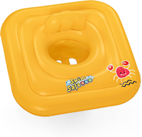 Bouée de natation gonflable carrée en PVC à 3 anneaux, flotteur portable pour enfants, idéale pour l'apprentissage de la natation - Vente chaude