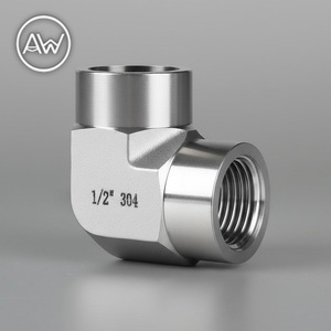 Coude à filetage interne en acier inoxydable 1/2 pouce 304 forgé à 90 degrés, connecteur à angle droit - Product Image 1