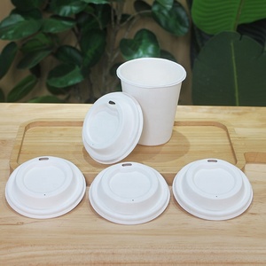 LOKYO 80 millimetri eco-friendly compostabili biodegradabile tazza coperchi da asporto usa e getta di carta di pasta di coperchio della tazza di caffè - Product Image 4