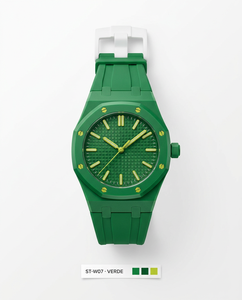 Montre-bracelet mécanique numérique SparkTime 40 mm en biocéramique avec lunette arc-en-ciel blanche, logo personnalisé, fabrication directe usine, MOQ50 - Product Image 6