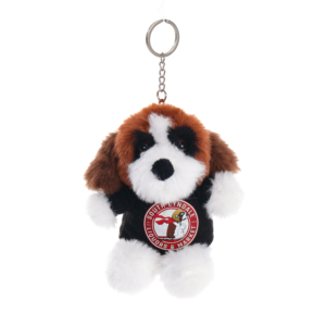 Porte-clés en peluche chien Bouledogue Saint-<span class=keywords><strong>Bernard</strong></span> moelleux, motif vintage SOUTH LYNDALE, pendentif sac chiot noir, cadeau souvenir mascotte personnalisé - Product Image 1