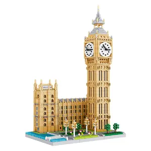 Wholesale Plastic Figures Architecture Diamond Bricks 3D Model Mini Legolys Big Ben Micro Building Blocks For Kid Gift Dropship