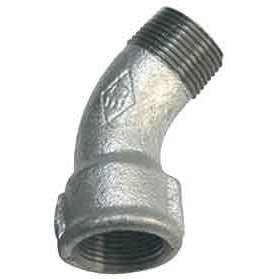 Accesorios de acero inoxidable de acero al carbono Chapado en zinc de alta presión 45 ° MACHO/HEMBRA BEND-2 \ "Acoplamiento de manguera Rosca NPT Galvanizada - Product Image 2