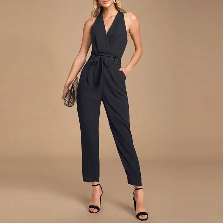 combinaison femm chic overall 2023 ladies loose Fashion elegant Waist women one piece jumpsuits