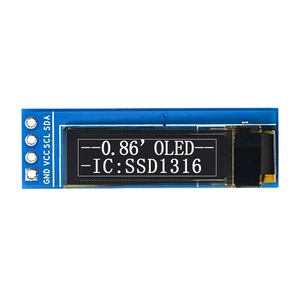 โมดูลจอแสดงผล OLED ขาวดำขนาด 0.86 นิ้ว 96x32 รุ่น SSD1306 อินเทอร์เฟซ I2C พร้อมบอร์ดควบคุม PCBA - Product Image 1