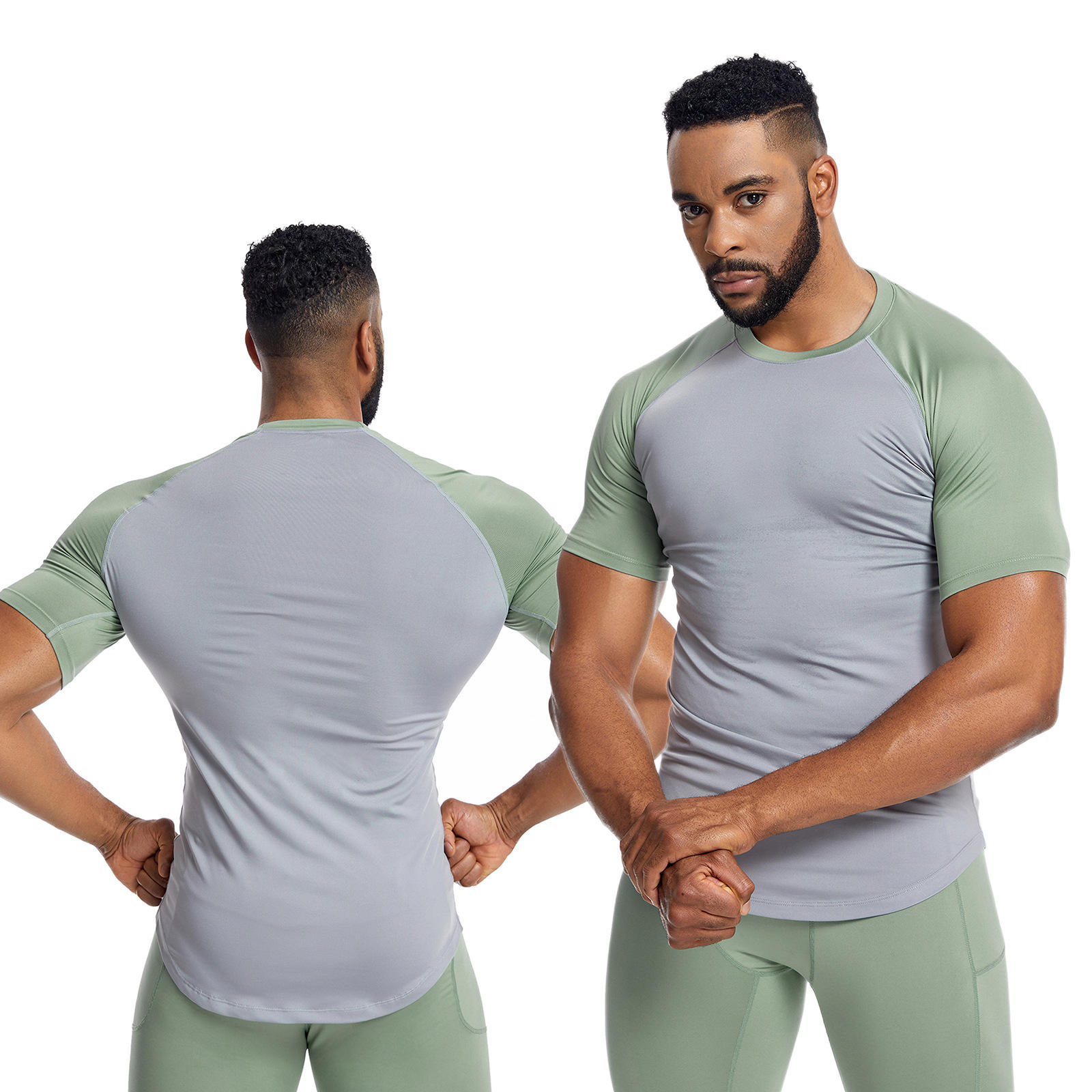 Light gray + light green