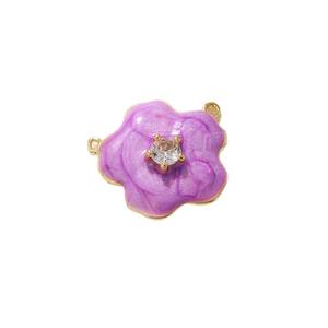 Bohemian kalung bunga Tulip aster, Aksesori Perhiasan DIY, konektor liontin kamelia lapis emas tembaga - Product Image 5