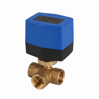 Vanne à flotteur électrique motorisée Winvall pour système CVC, 24V 12V 3VDC, commande marche/arrêt, vanne à boisseau sphérique IP54 en laiton à 3 voies