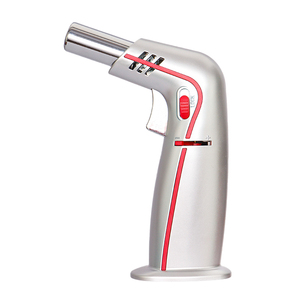 2025 nuevo estilo potentes logotipos personalizados con bloqueo a prueba de viento encendedor de antorcha inclinada para venta al por mayor - Product Image 2