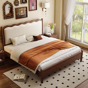 <span class=keywords><strong>Lit</strong></span> en bois massif de style rétro chinois, 3 options de structure (éléments relevables/tiroirs/sommiers), personnalisable pour projets hôteliers et d'appartements, commande en gros bienvenue - Product Image 6