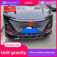 Pare-chocs avant Changan UNI-T avec barre anti-collision et ruban adhésif de 3 m pour l'installation, accessoires extérieurs noir mat