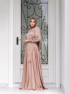 Vestido de Mujer para Comercio Exterior, Moda Musulmana, Vestido Amplio de Satén - Product Image 5