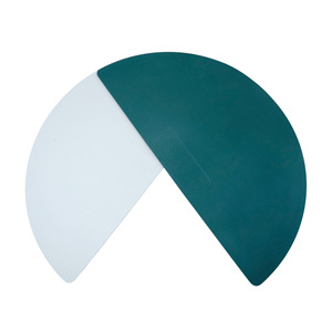 Salvamanteles semicircular de silicona, tapete aislante térmico antiescaldaduras para alimentación de bebés, posavasos impermeable tipo arco verde pavo real - Product Image 3