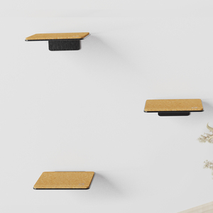 Plataforma/Estante de Pared para Gatos, Ecológica, de Madera y Acero Inoxidable, con Corcho, en Oferta - Product Image 5