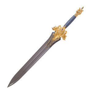 Épée en métal de 120 cm, modè<span class=keywords><strong>le</strong></span> d'arme de 4,4 kg, représentant la Dent de Lion <span class=keywords><strong>du</strong></span> Roi Frostmourn de World of Warcraft, pour exposition à domicile ou en magasin. - Product Image 5