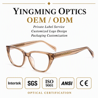 Montures optiques œil de chat en acétate TR90 unisexe, légères, personnalisables avec logo, vente en gros, fournisseur d'usine chinoise