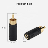 Adaptateur RCA Tigerwill AV027 (lot de 2) mâle vers femelle 3,5 mm, connecteur audio jack mono 1/8 pouce, plaqué or