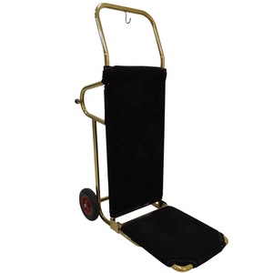 Chariot à bagages pliable en métal de conception moderne C009 Chariot à main durable de lobby d'hôtel avec des roues pour l'accueil et l'usage d'entrepôt - Product Image 2