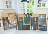 Accessoires de salle de bain en verre vintage Décorations élégantes pour hôtels et maison Distributeur de savon lotion de luxe Bouteille avec désinfectant pour les mains