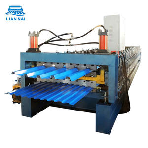 리안나이 이중층 롤 성형기 골판지 아연 지붕판 금속 지붕 제작 기계 타일 제작 기계 - Product Image 1