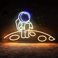 Enseigne néon personnalisée Astronaute Spatial, Cadeau d'anniversaire pour enfants, Lumière néon LED, Décoration murale pour salon, chambre et maison