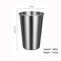 Tasses à Moscow Mule en acier inoxydable de luxe RTS Magic, durables, écologiques, faciles à nettoyer, capacités de 60 ml/350 ml/500 ml