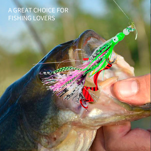 Pieuvre lumineuse chaîne crochet Duel calmar gabarit pieuvre calmar jupe leurres mer plates-formes de pêche à la main leurre souple poisson jigging leurre - Product Image 5